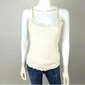 Yuka Ribbed Lace Trim Camisole - XL